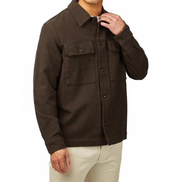 NEW BEN SHERMAN cotton jacket in cocoa